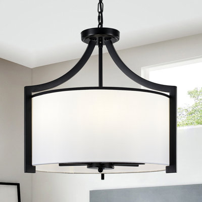 6 - Light Dimmable Drum Chandelier