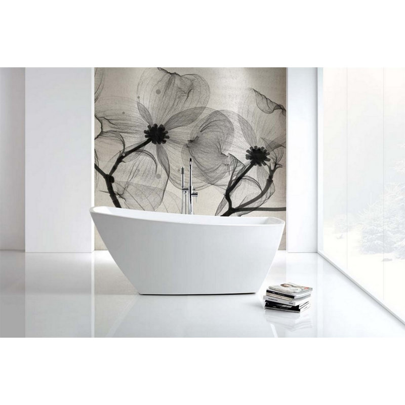 Volta 67'' x 66.75'' Freestanding Soaking Acrylic Bathtub