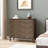 Large 4-Drawer Chest With Solid Wood Foot, Dresser With Brushed Deep Brown Finish & Metal Drawer Knobs, Antique Design For Bedroom & Nursery-1766120024
