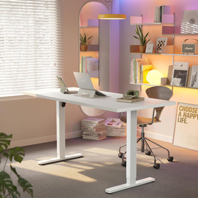 Electric Standing Desk With 4 Memory Presets, Wide Height Adjustment, Durable Steel Frame & Easy Assembly