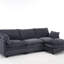 Grand canapé modulaire avec housse en velours et coussins lombaires - Mobilier confortable Comfy-613946486