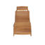 Chaise longue d'extérieur en bois brun pour patio avec portatif-121070471