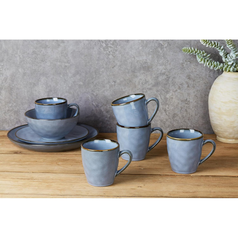 Leny 11.5 oz. Stoneware Coffee Mug, Blue