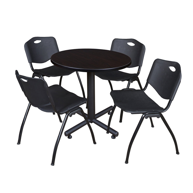 Table de salle de repos Nicklo, Cerisier, Noir
