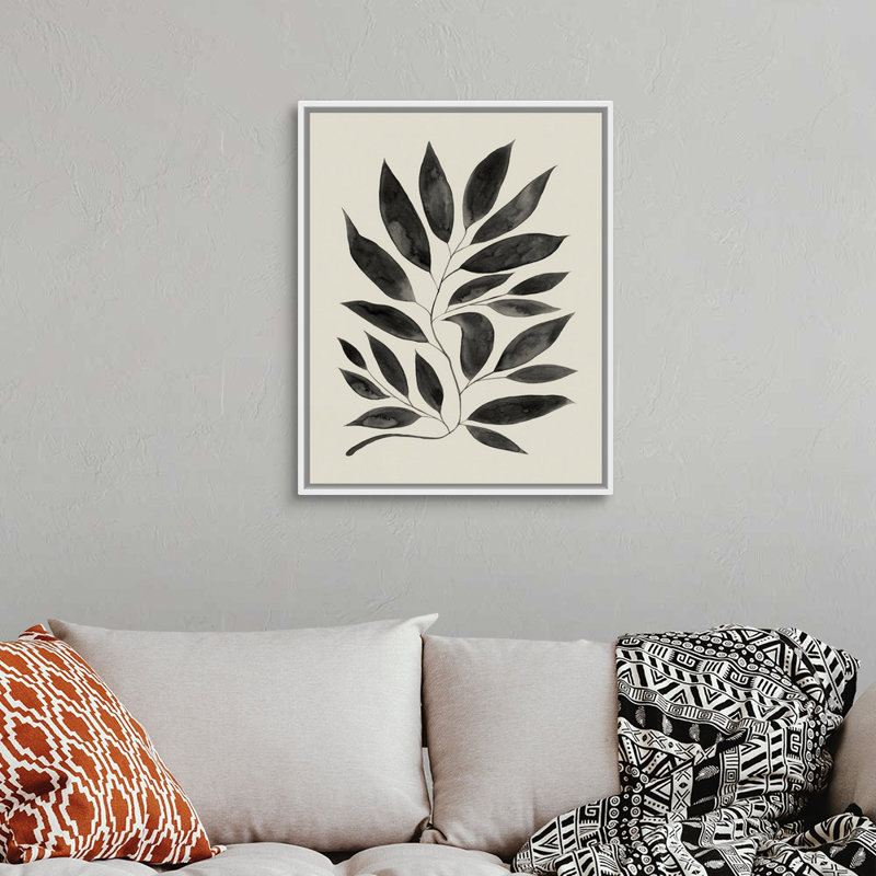 Art mural sur toile Branched Composition II, Toile avec cadre blanc, H 32 po x l 26 po