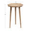 Table d'appoint ronde en bois ondulé