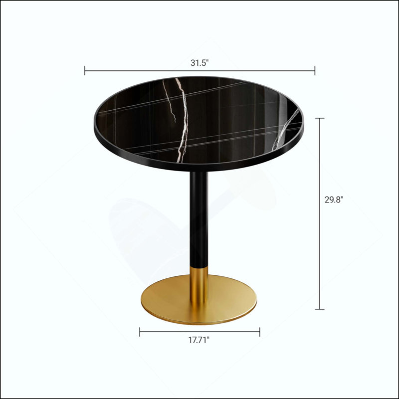 Table de salle à manger Modern, Black/Gold