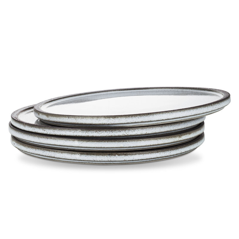 Stone Lain Vince 4-Piece Dinner Plate Set Stoneware, Gray