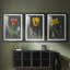 Midnight Tulip IV - reproduction encadrée sur mesure de qualité supérieure mate - 3 pièces-1767813650-1767813660