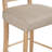 Markus 30.71'' Seat Height Farmhouse Acacia Wood Barstool with Woven Rattan Backrest & Fabric Cushion for Kitchen Island & Home Bar-1893532290