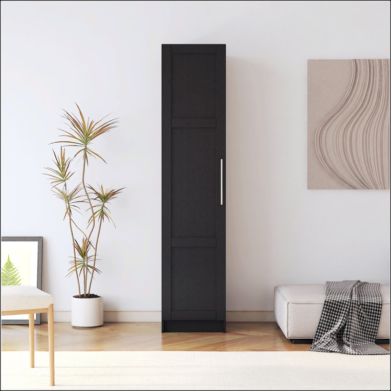 Armoire de rangement murale empilable, Noir