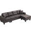 Ensemble de canapé modulaire moderne pour salon avec méridienne en L, porte-gobelet et méridienne gauche ou droite
