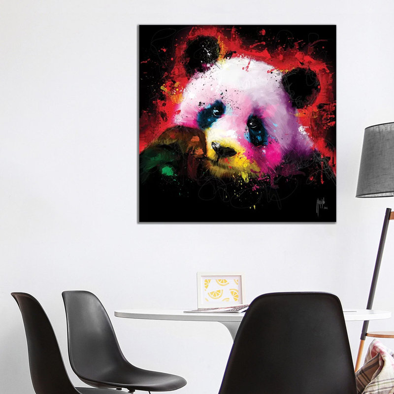 Panda Pop by Patrice Murciano - Wrapped Canvas Painting, 93.98 cm H x 93.98 cm W x 1.91 cm D