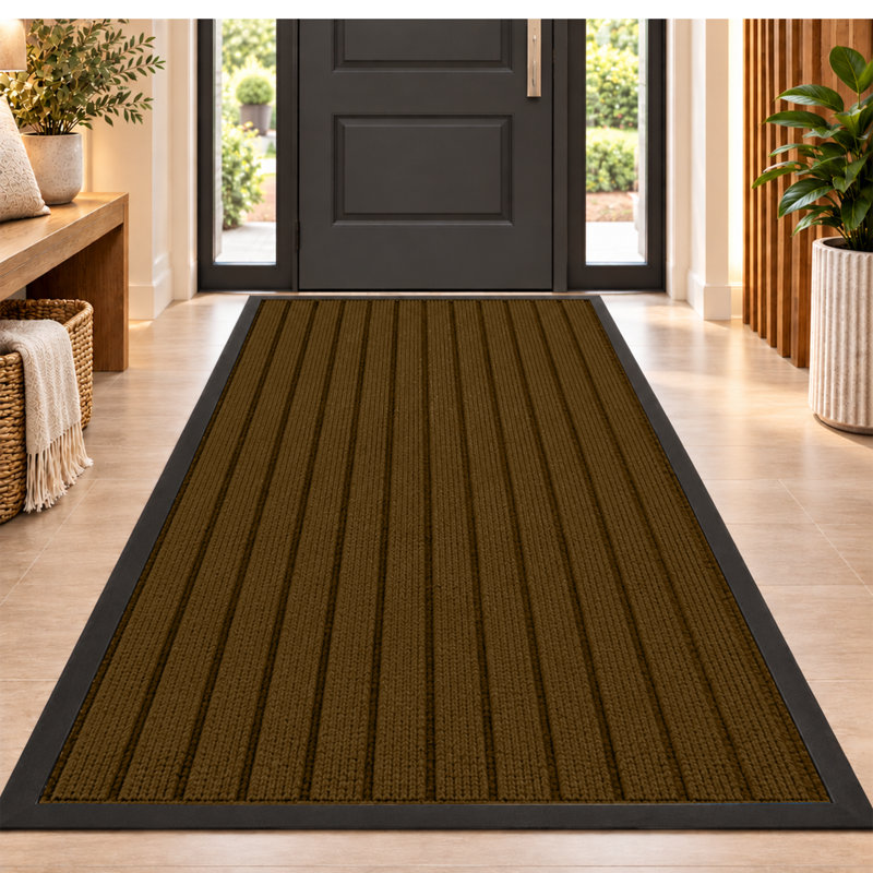 Caynan Kitchen Mat, Brown, Rectangular W80 x L300 cm