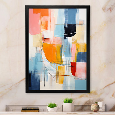 " Pink Blue Mid Century Colourful Contrasts "
