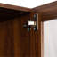 Vitrine avec portes en acrylique transparent, armoire de rangement avec 5 tablettes, bibliothèque avec lumières DEL