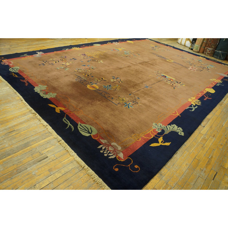 Antique Large Hand Knotted Pile Rug