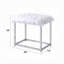 Bureau de coiffeuse avec miroir et tabouret en chrome