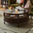 Retro coffee table with glass top