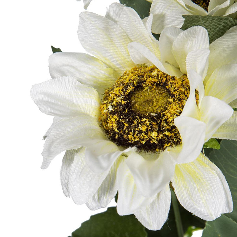 Arbre de tournesol artificiel 10,2 x 11 x 18,9 po x 9,4 po, Crème, crème