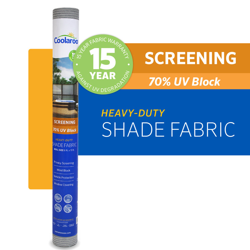 Gray High-Density Polyethylene Shade Fabric Roll, 15-ft x 6-ft