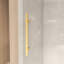 Porte de douche coulissante sans cadre de 56 à 60 po x 76 po, verre trempé transparent de 5/16 po (8 mm), cadre en acier inoxydable, or brossé