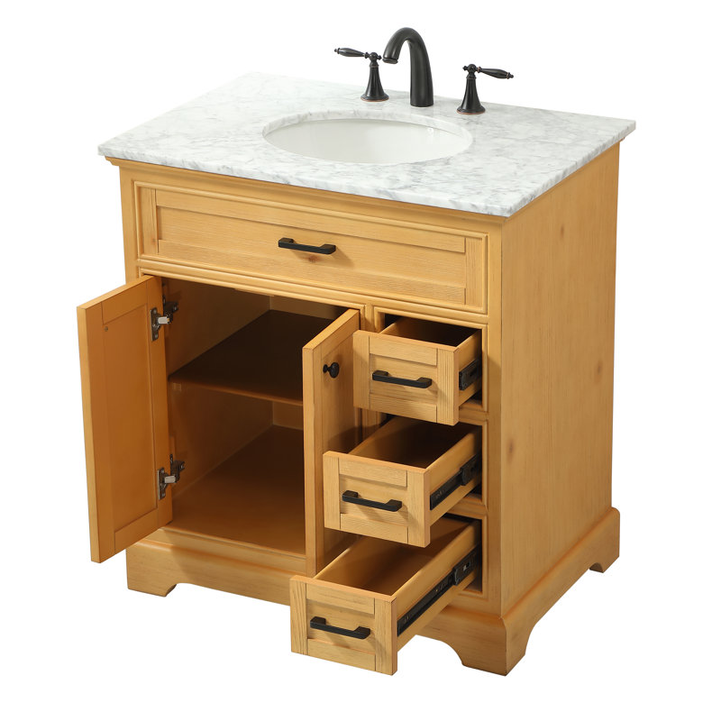 Meuble-lavabo simple 32 po Hermes, Naturel