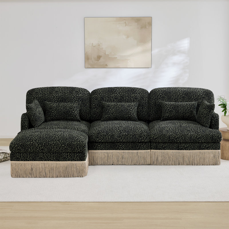 Canapé Comfy, H 34,6 po x l 100,3 po x l 55,4 po, Vert