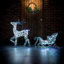 Iridescent Reindeer & Sleigh With 70 White LEDs