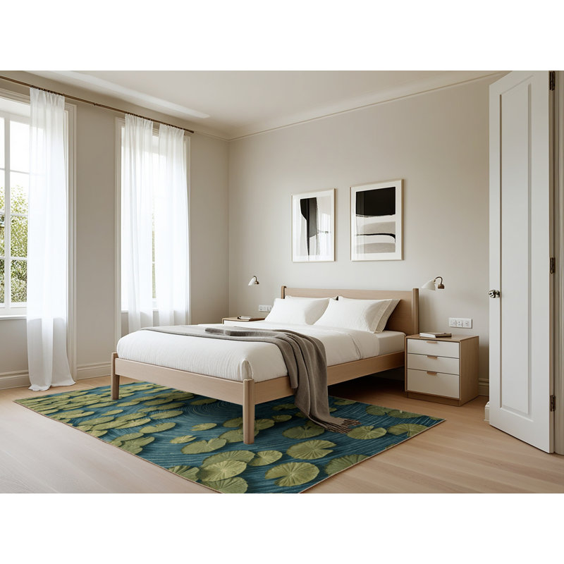 Tapis brun lavable à la machine, Rectangle 5 pi x 7 pi
