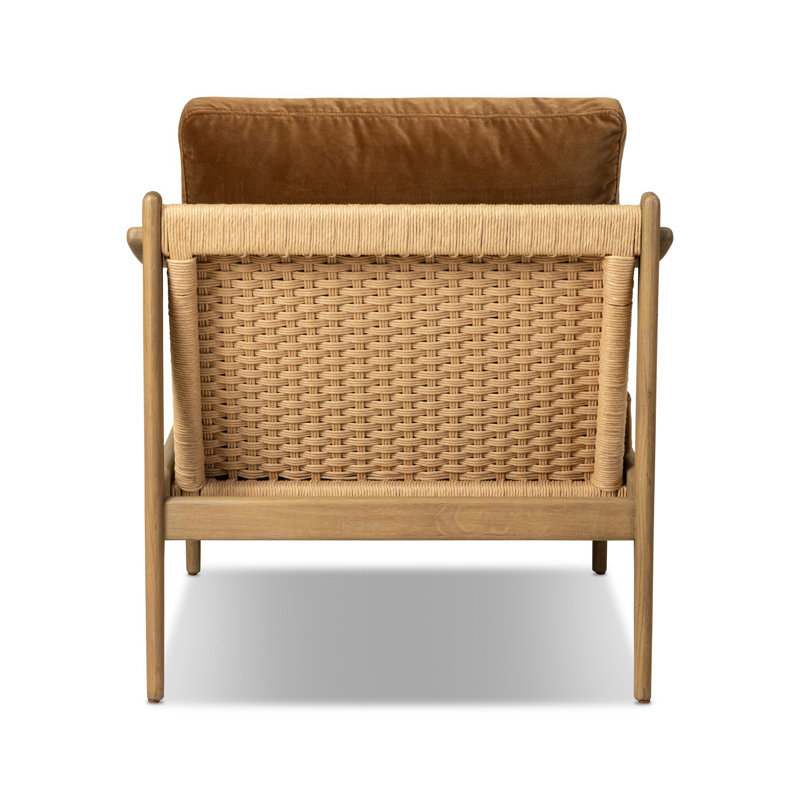 Barwin Armchair Chair with Ottoman, Surrey Ochre