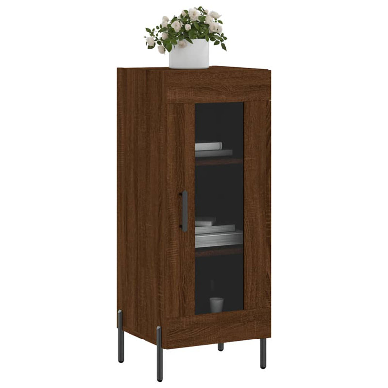 Markaylah Display Cabinet, Brown Oak