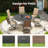 6-Person Outdoor Dining Set with 6 Padded Swivel Sling Chairs and 47" Round Steel Dining Table-132774339