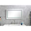 Miroir de salle de bain 40 po x 28 po à DEL avec façade et rétroéclairage, miroir de meuble-lavabo mural, anti-buée, mémoire, 3 couleurs, réglable en continu-185305613