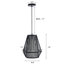 Luminaire suspendu conique en bambou tressé à la main-1275589898