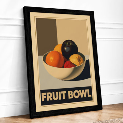 Fruit Bowl Art Deco - Framed Print