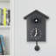 Borel Grey Minimalist Cuckoo Wall Clock