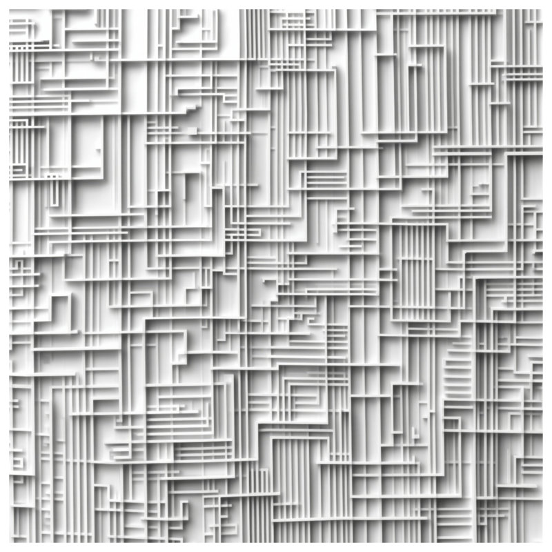 Housses de couette à lignes géométriques blanches, Queen