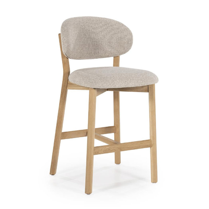 Mikky Barstool, Gray, Natural