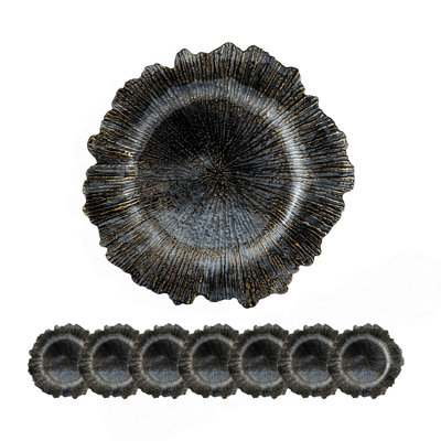 Ensemble de 8 assiettes de récif en plastique, 13 po