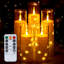Bougie sans flamme sans parfum avec support en plastique-918856421