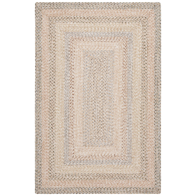 Chirico Woven Performance Machine Washable Performance Geometric Indoor/Outdoor Area Rug, Round 5'