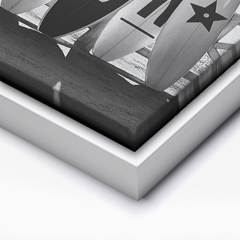 Planches de surf tendance, 18"H x 24"W, Canvas, White Framed