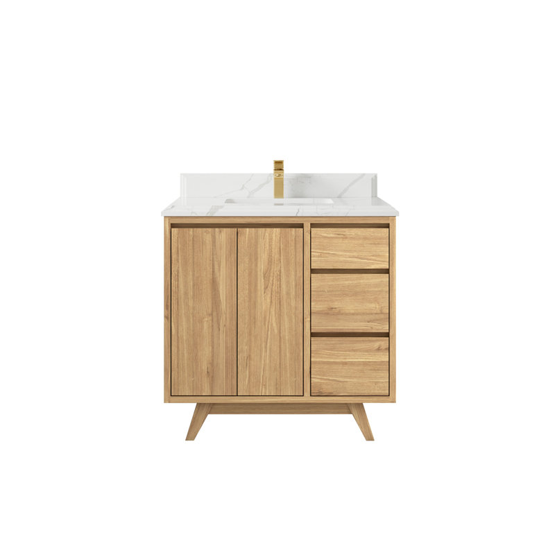 Ensemble de meuble-lavabo simple 36 po Jarrad, Calacatta Laza