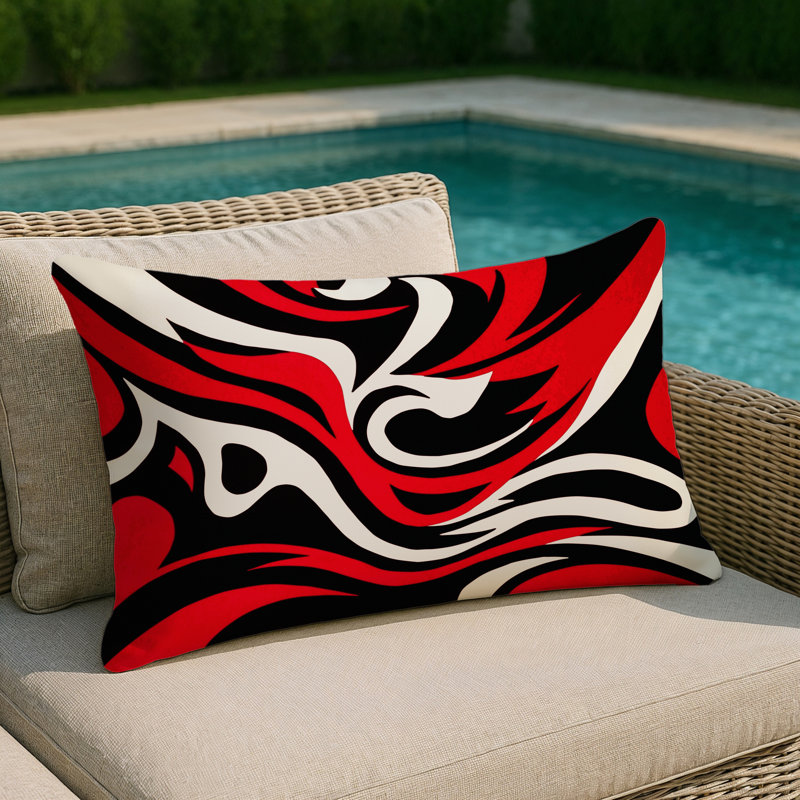 Shadow Blaze Indoor And Outdoor Pillow, Rectangle 25"H x 18"W