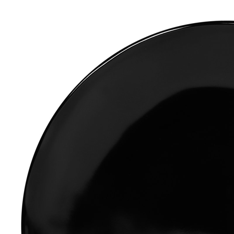 Assiette plate en mélamine 12 po organic edge, Noir