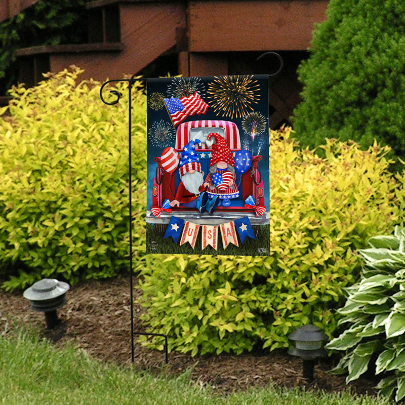 Drapeau de jardin des gnomes des États-Unis