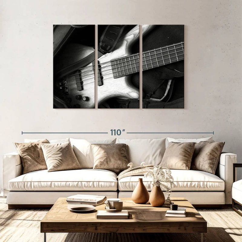 Guitare basse Abarca, H 48 po x l 74 po