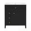 Meuble-lavabo avec lavabo, 3 tiroirs et tablette réglable-2139587317