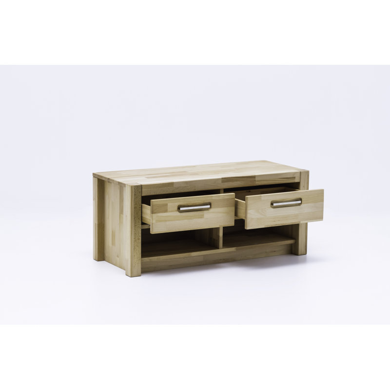 Aine Solid Wood Storage Bench, Beech heartwood